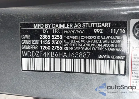 2017 Mercedes-Benz E 300 4Matic from USA, damaged, VIN WDDZF4KB6HA163887